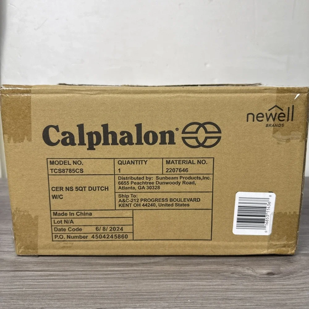 Calphalon Ceramic Nonstick 5-Qt. Dutch Oven with Lid, Silver Ash